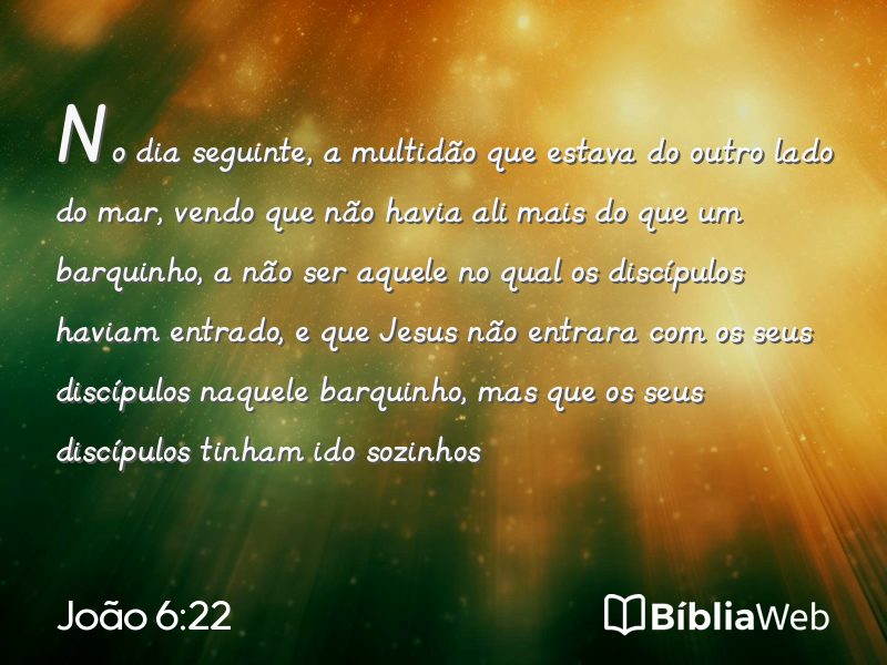 João 6:22 em imagem para compartilhar