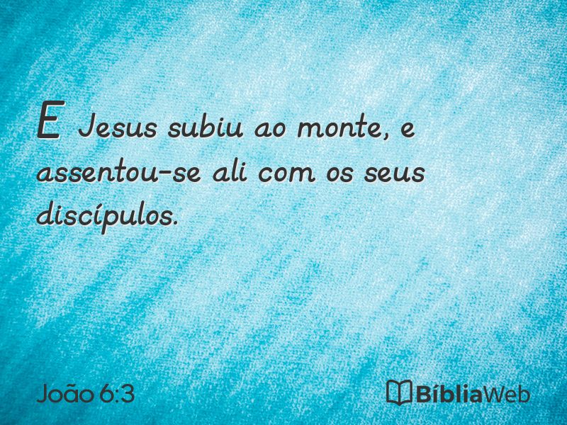 João 6:3 em imagem para compartilhar