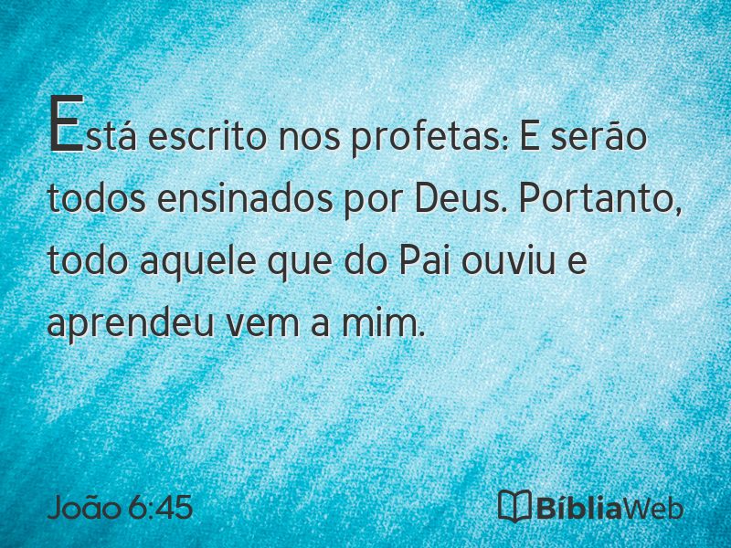 João 6:45 em imagem para compartilhar