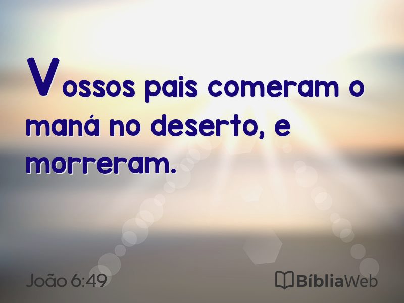 João 6:49 em imagem para compartilhar