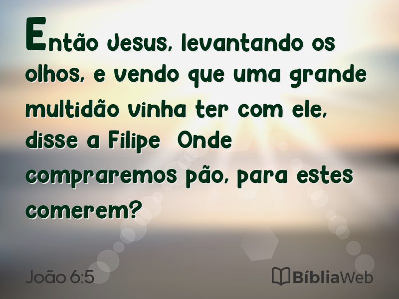 João 6:5 em imagem para compartilhar
