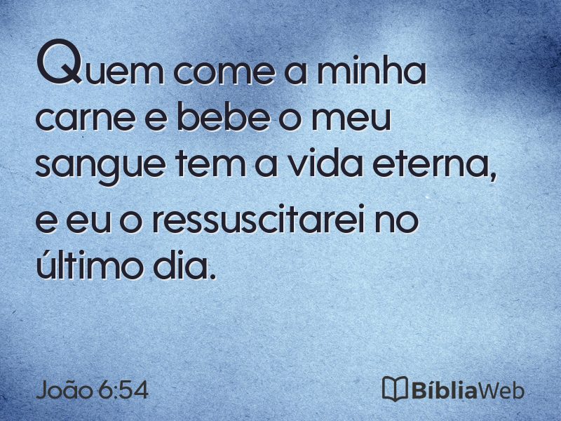 João 6:54 em imagem para compartilhar