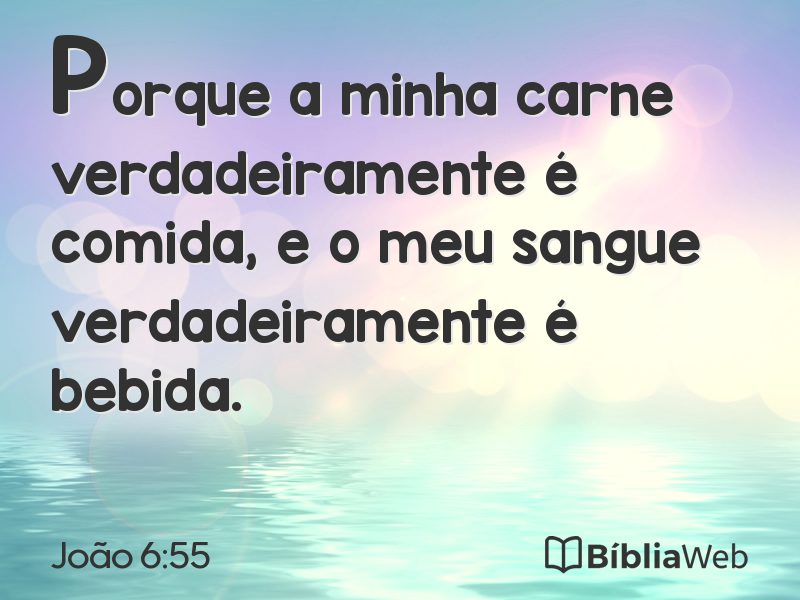 João 6:55 em imagem para compartilhar