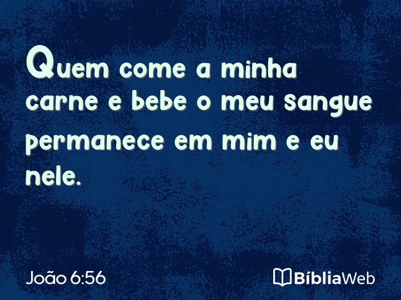 João 6:56 em imagem para compartilhar