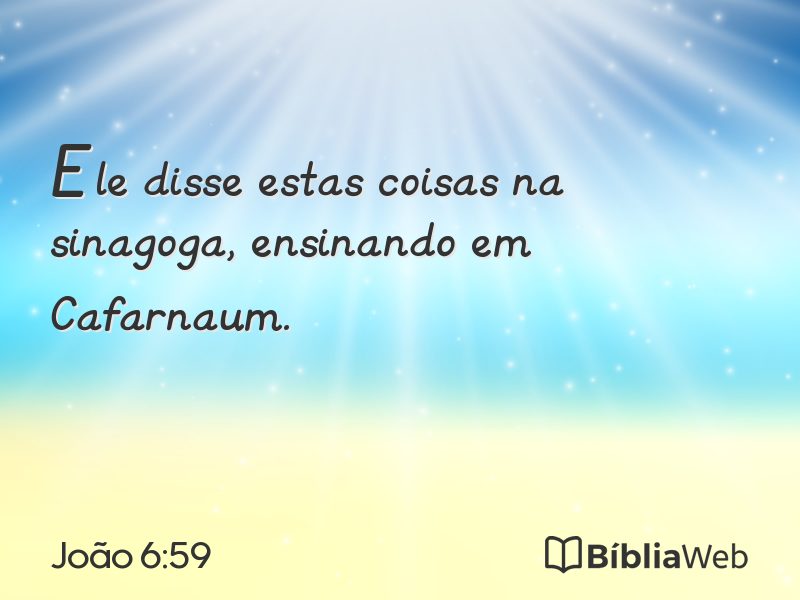João 6:59 em imagem para compartilhar