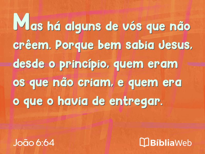 João 6:64 em imagem para compartilhar