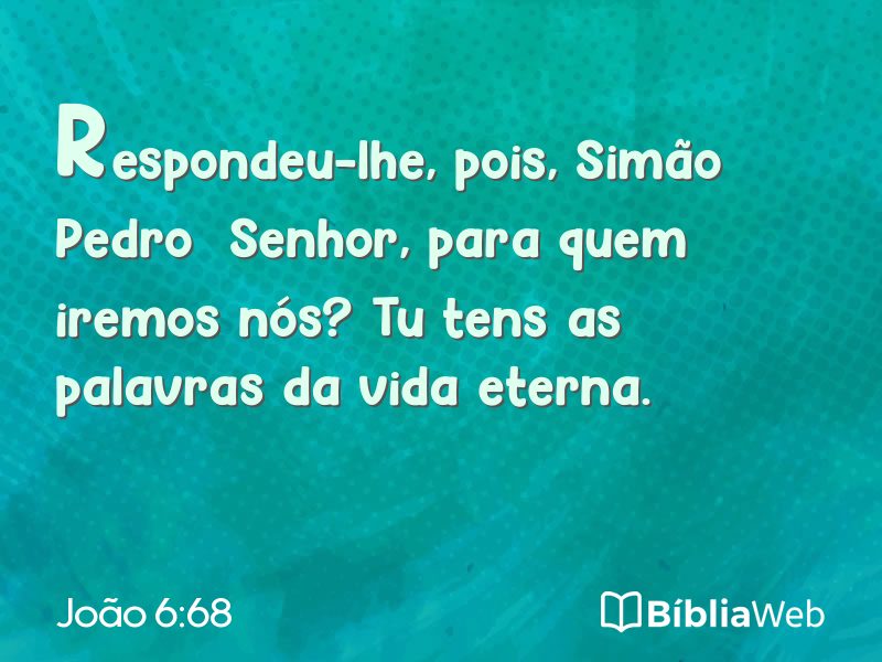 João 6:68 em imagem para compartilhar