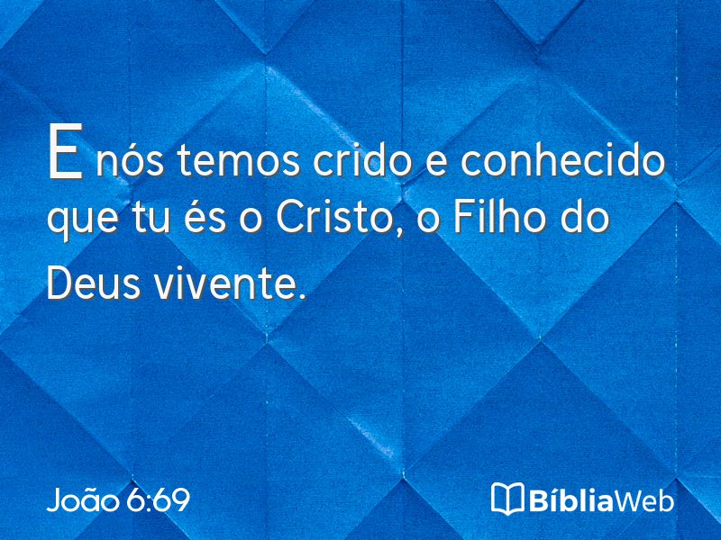 João 6:69 em imagem para compartilhar