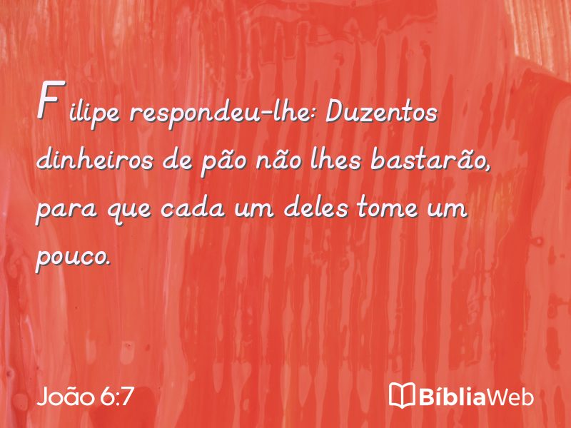 João 6:7 em imagem para compartilhar