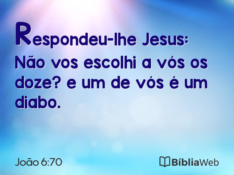 João 6:70 em imagem para compartilhar