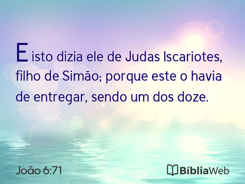 João 6:71 em imagem para compartilhar