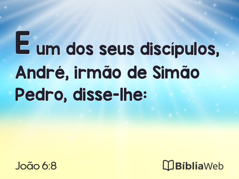 João 6:8 em imagem para compartilhar