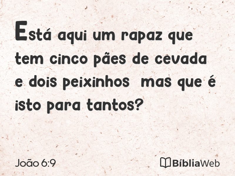 João 6:9 em imagem para compartilhar