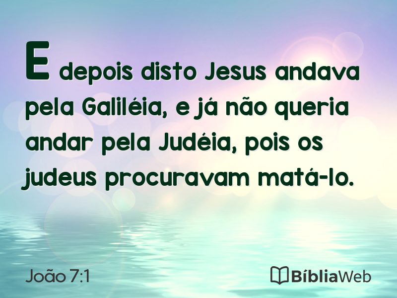 João 7:1 em imagem para compartilhar