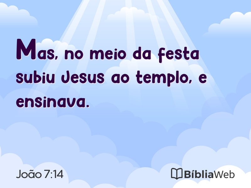 João 7:14 em imagem para compartilhar