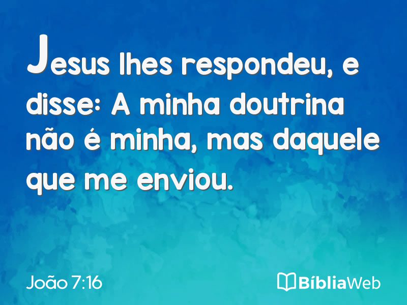 João 7:16 em imagem para compartilhar