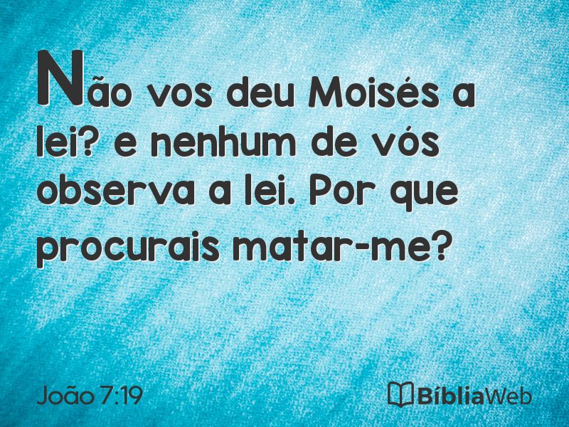 João 7:19 em imagem para compartilhar