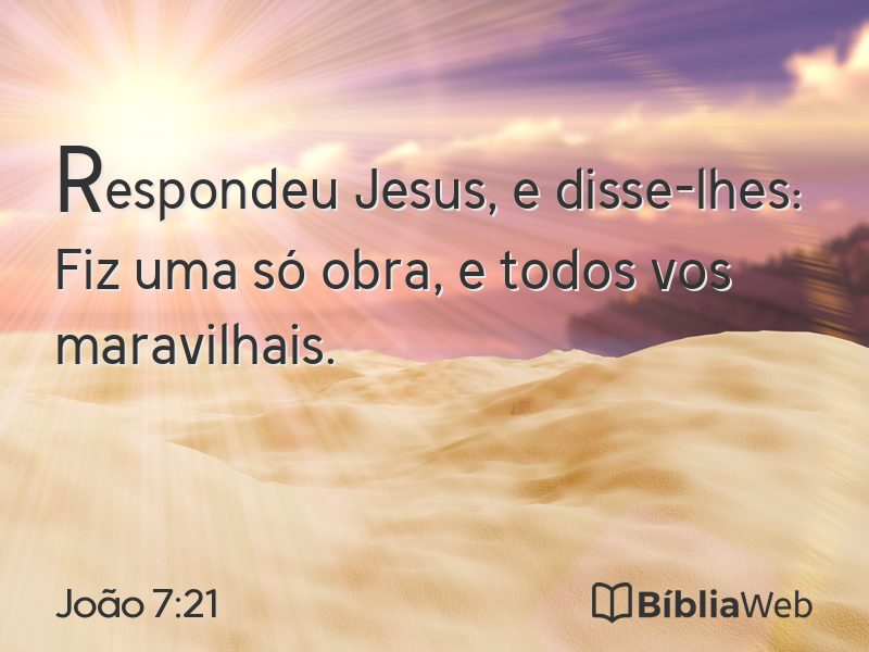 João 7:21 em imagem para compartilhar