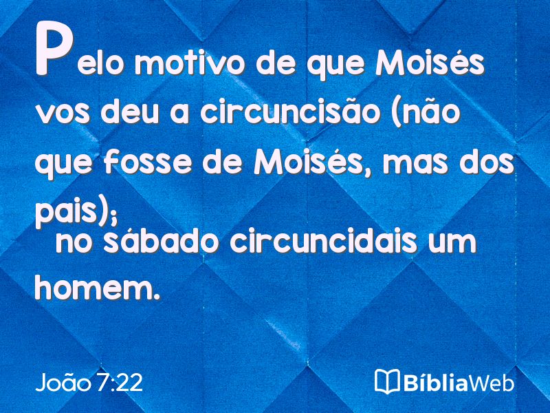 João 7:22 em imagem para compartilhar