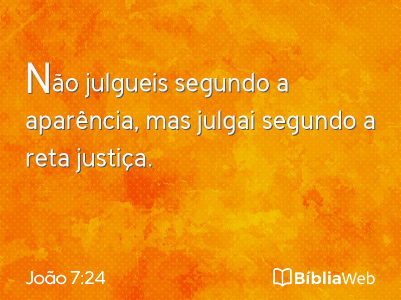 João 7:24 em imagem para compartilhar