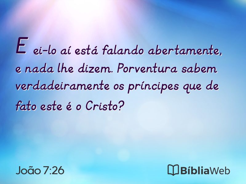 João 7:26 em imagem para compartilhar