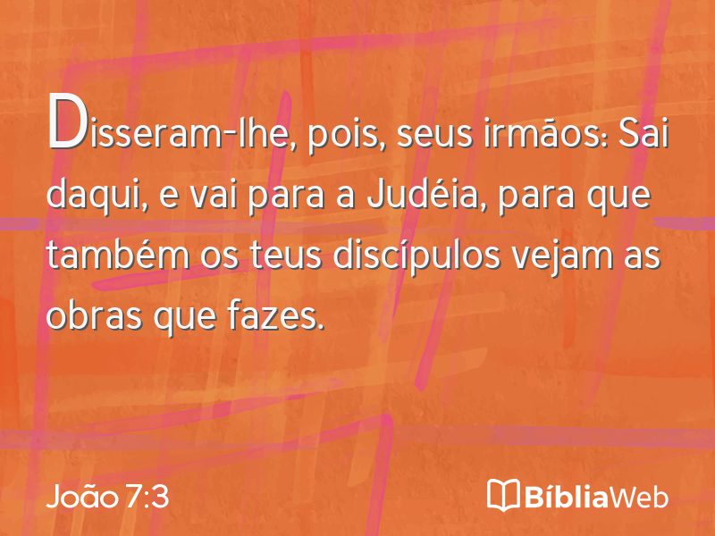 João 7:3 em imagem para compartilhar