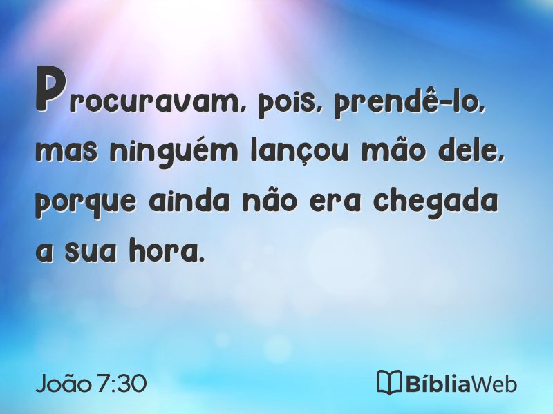 João 7:30 em imagem para compartilhar