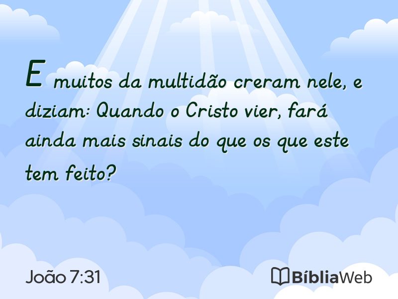 João 7:31 em imagem para compartilhar