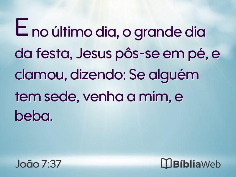 João 7:37 em imagem para compartilhar