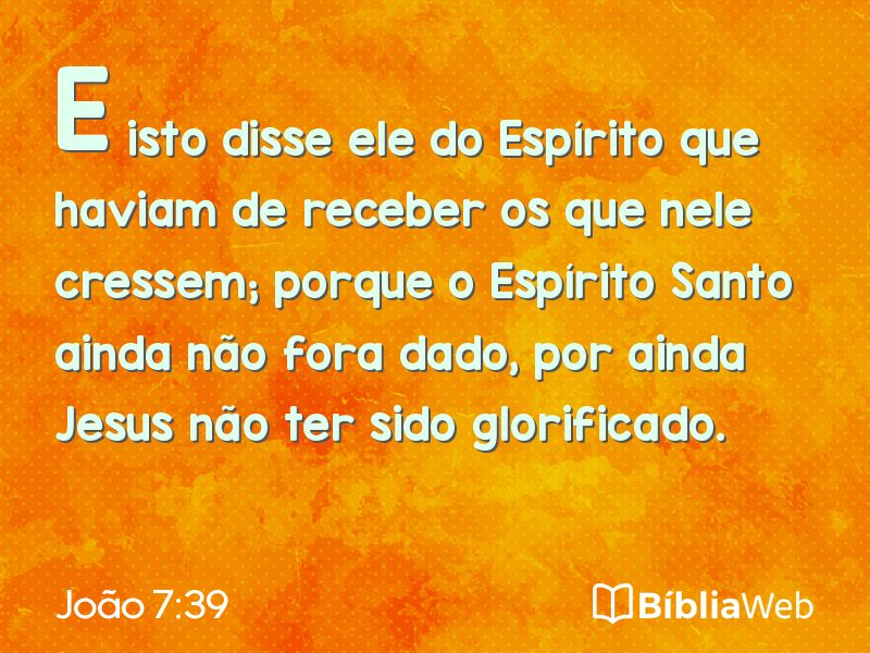 João 7:39 em imagem para compartilhar
