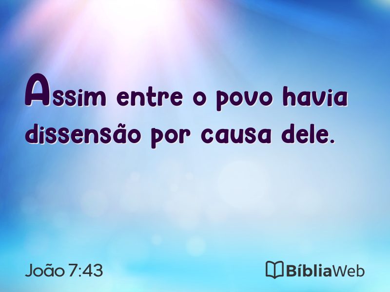 João 7:43 em imagem para compartilhar
