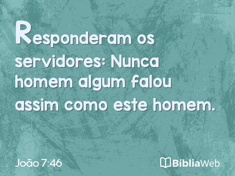 João 7:46 em imagem para compartilhar