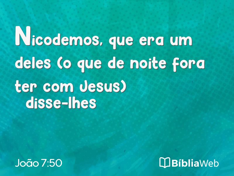 João 7:50 em imagem para compartilhar