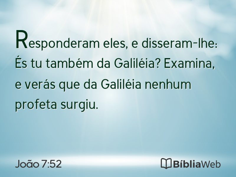 João 7:52 em imagem para compartilhar