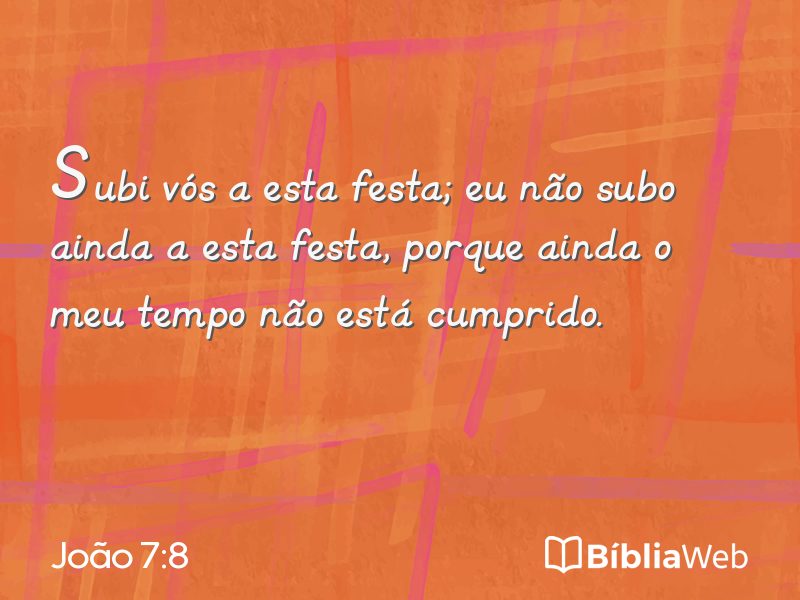 João 7:8 em imagem para compartilhar