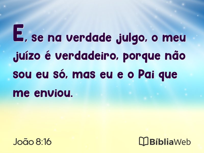 João 8:16 em imagem para compartilhar