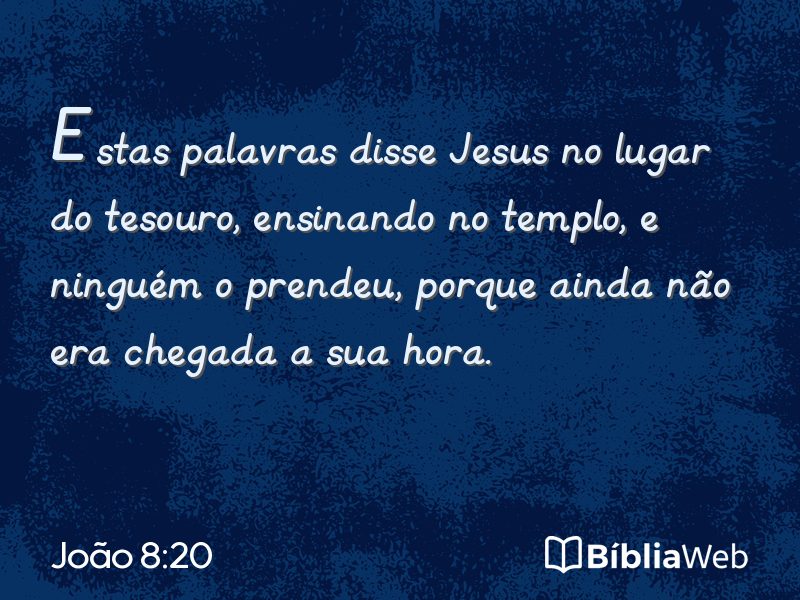 João 8:20 em imagem para compartilhar