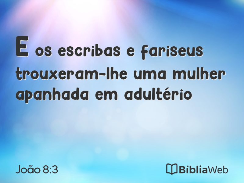 João 8:3 em imagem para compartilhar