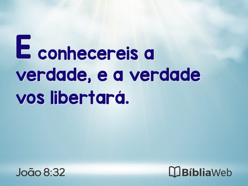 João 8:32 em imagem para compartilhar