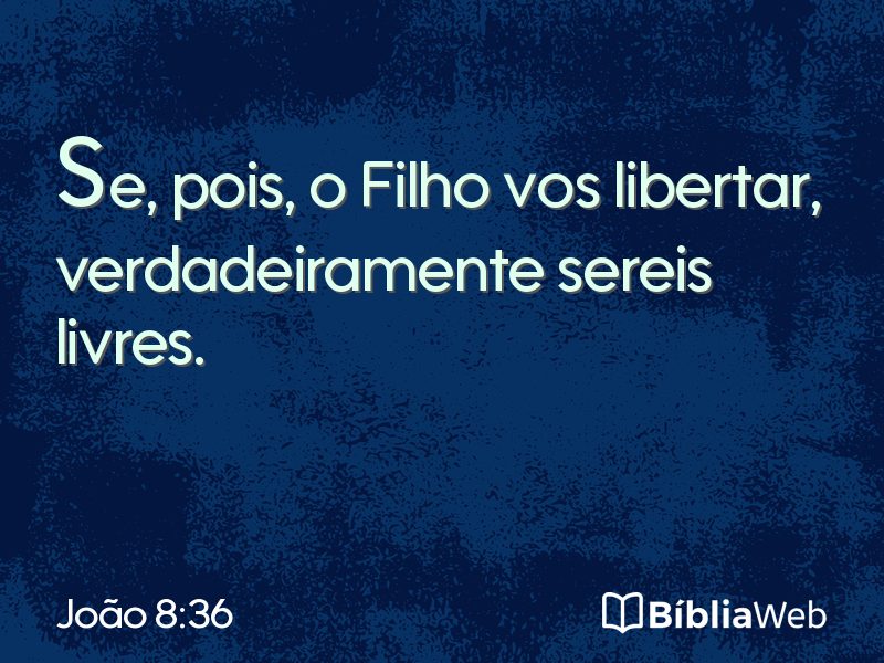 João 8:36 em imagem para compartilhar