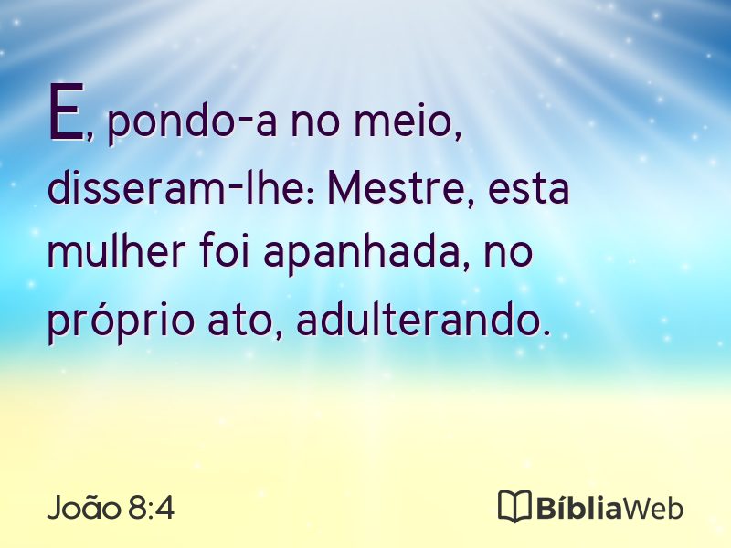 João 8:4 em imagem para compartilhar
