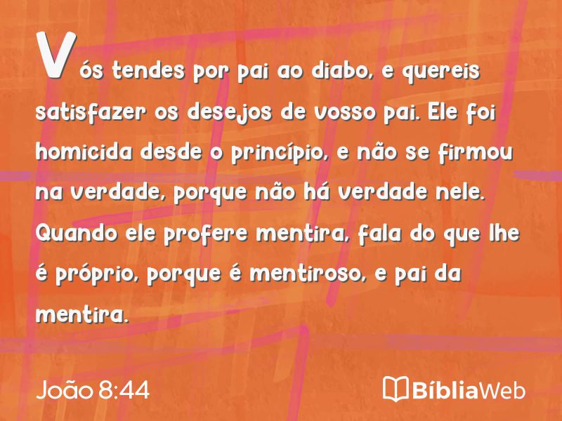 João 8:44 em imagem para compartilhar