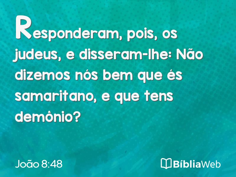 João 8:48 em imagem para compartilhar