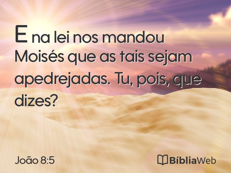 João 8:5 em imagem para compartilhar