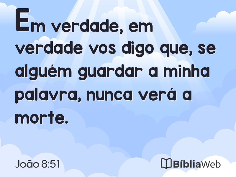 João 8:51 em imagem para compartilhar