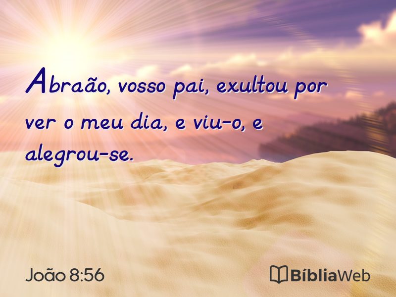 João 8:56 em imagem para compartilhar