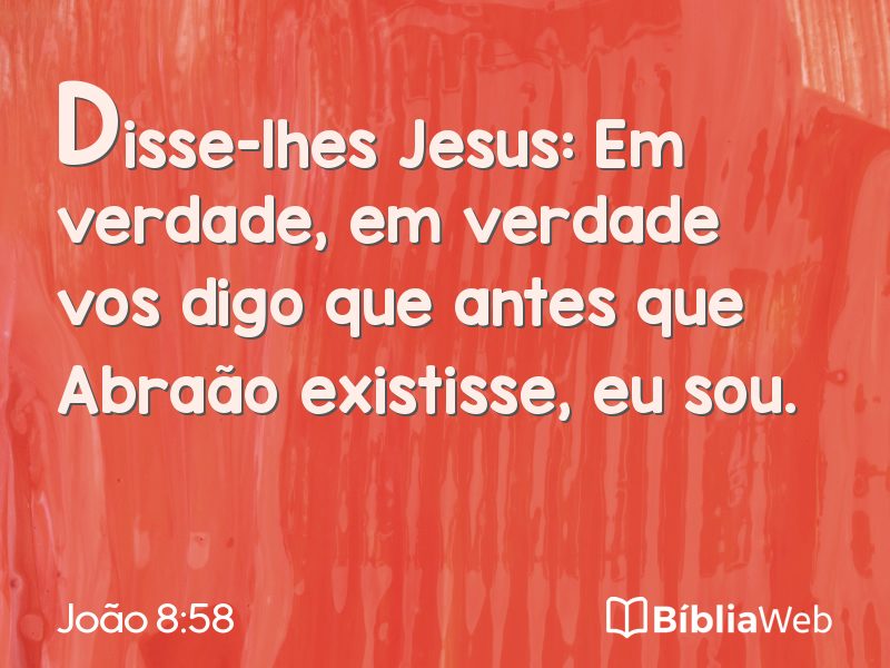 João 8:58 em imagem para compartilhar