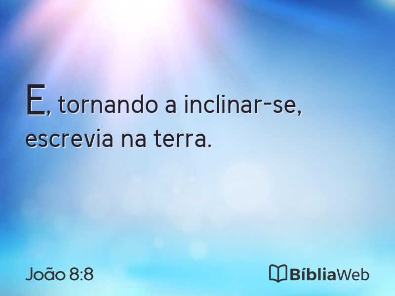 João 8:8 em imagem para compartilhar