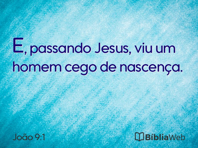 João 9:1 em imagem para compartilhar