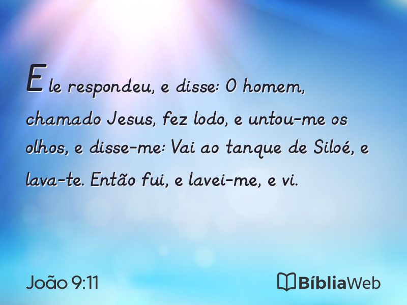 João 9:11 em imagem para compartilhar